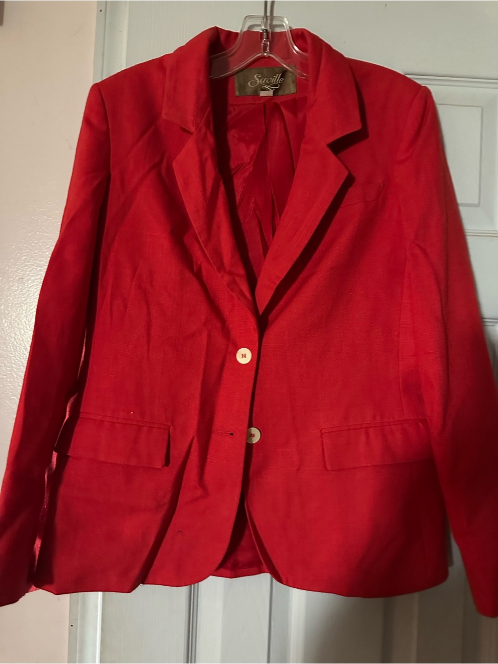 Saville Women's Bold Red Single-Breasted Blazer